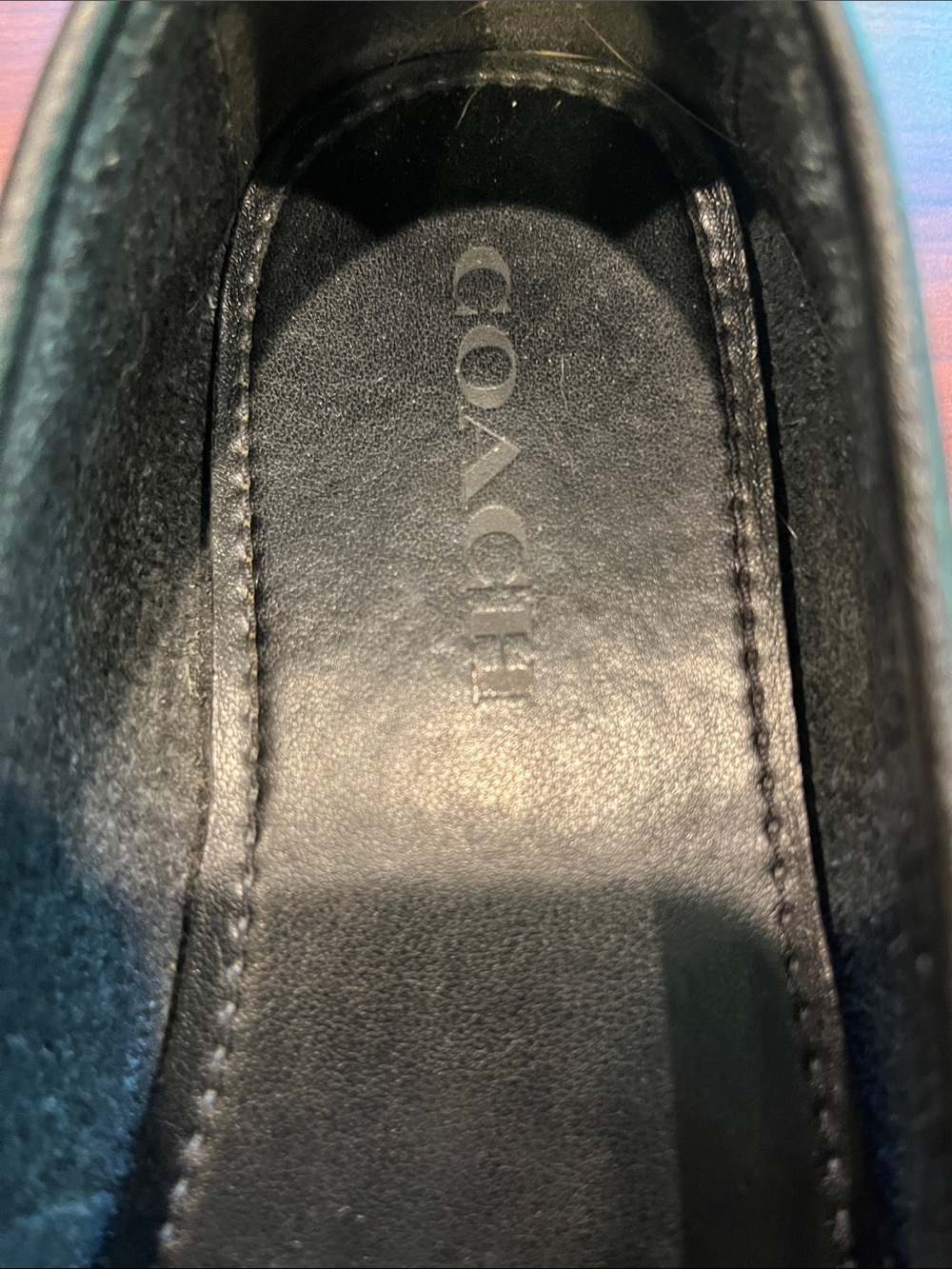 Coach Black Leather Loafers - Picture 7 of 8